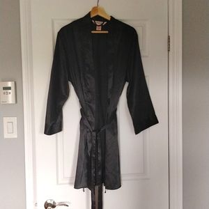Black Satin Robe